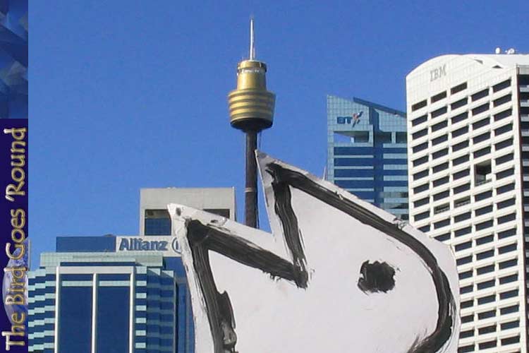 The bird eating Centrepoint Tower!