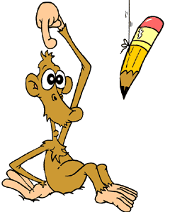 Monkey with Pencil
